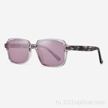 Прямоугольные женские солнцезащитные очки из ацетата